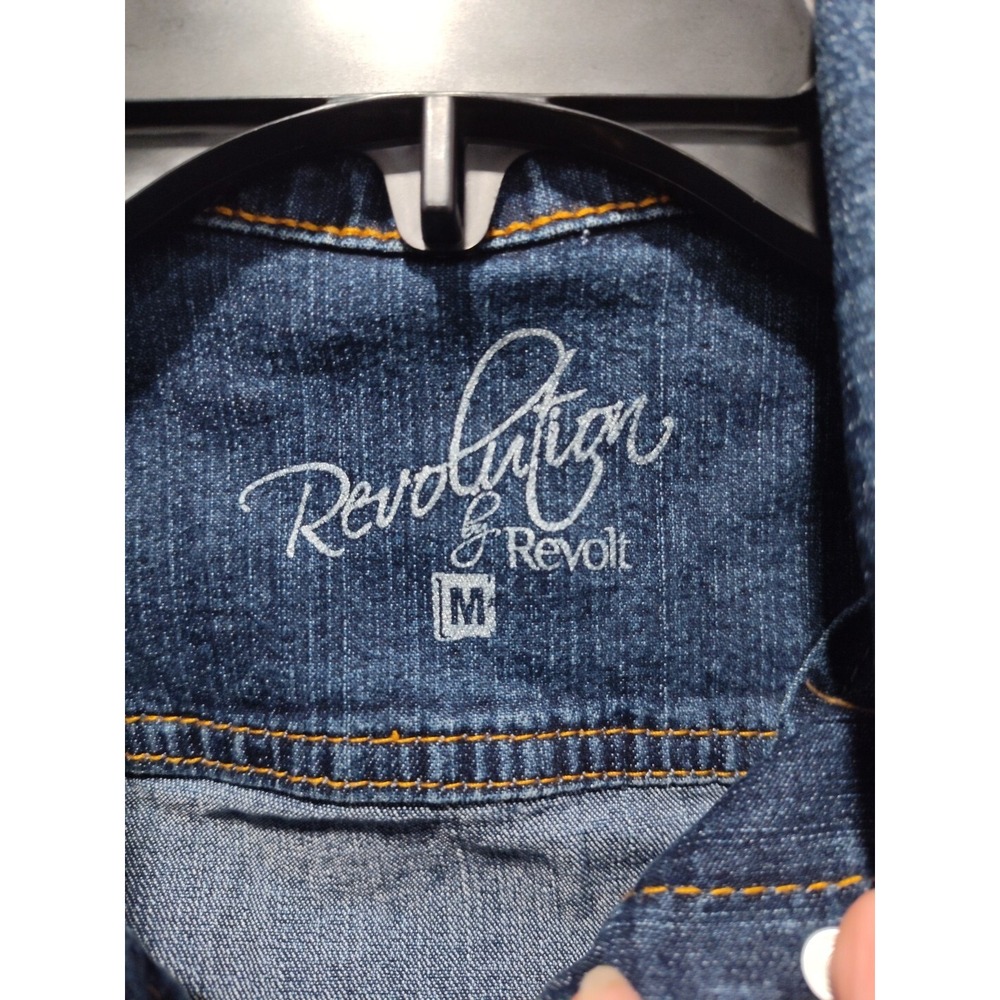 Revolution by Revolt Girls Jean‎ Size Medium Denim Jacket Farm & Fleet Trucker - Picture 8 of 9